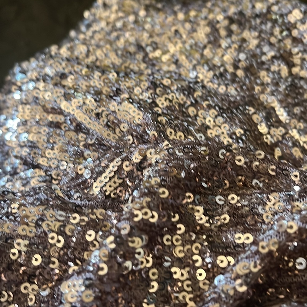 NWT Rose Gold Sequin Sleeveless Two Piece Set Evening Summer Dress Classic large - Picture 10 of 10